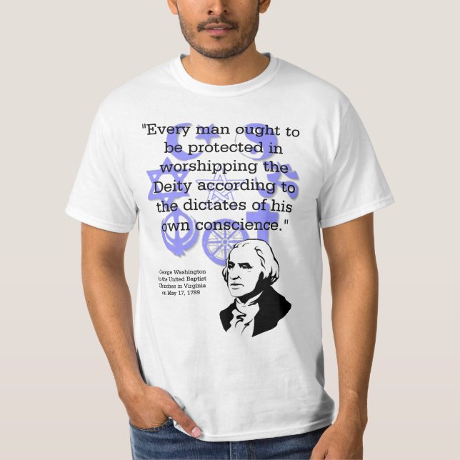 George Washington auf Religion in der Regierung T-Shirt (Vorderseite)
