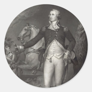George Washington bei Trenton-Aufklebern Runder Aufkleber
