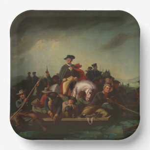 George Washington beim Übersetzen über den Delawar Pappteller