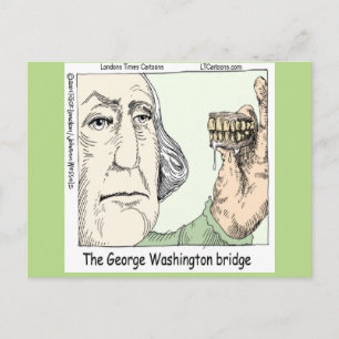 George Washington Bridge & Dentures Funny Gift Postkarte