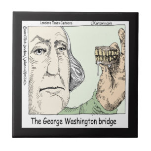 George Washington Bridge Funny Keramik Tile Fliese