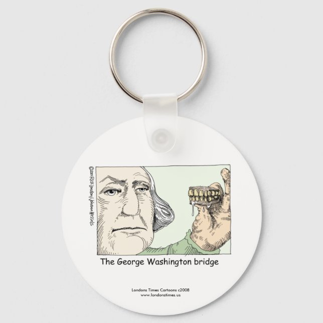 George Washington Bridge Funny Key Chain Schlüsselanhänger (Vorderseite)