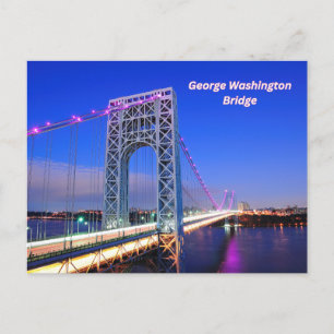 George Washington Bridge Hudson River Postkarte