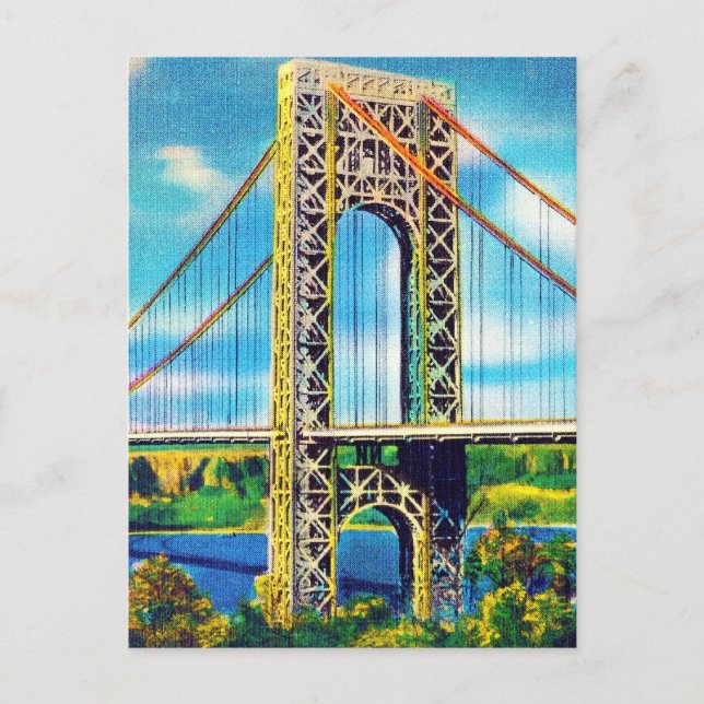 George Washington Bridge, New York City Postkarte (Vorderseite)