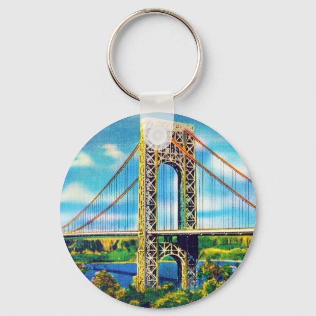 George Washington Bridge, New York City Schlüsselanhänger (Vorderseite)