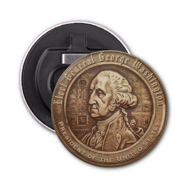 George Washington Campaign Button Flaschenöffner (Vorderseite)