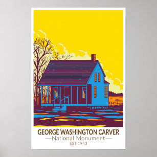 George Washington Carver National Monument Vintage Poster