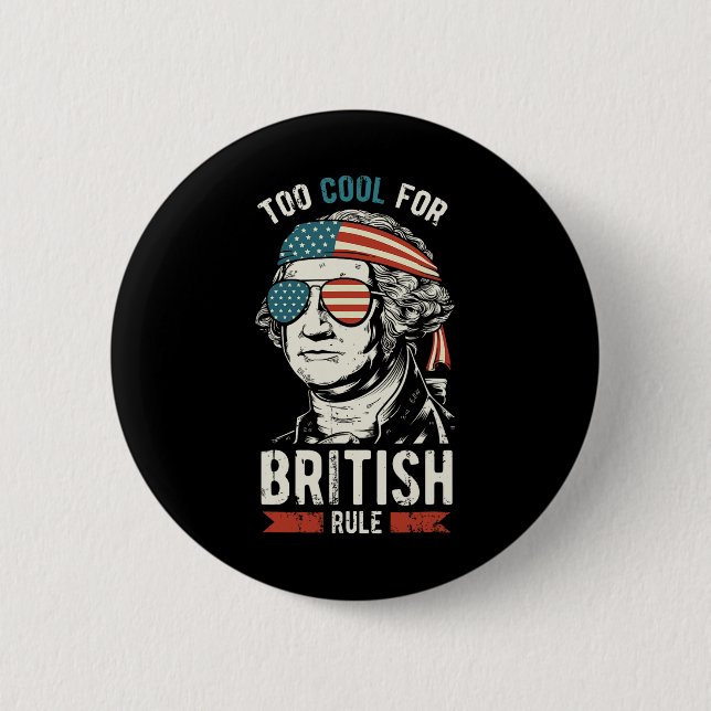 George Washington Cool für die britische Regel 4.  Button (Vorderseite)