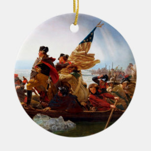 George Washington Crossing des Delaware Keramik Ornament