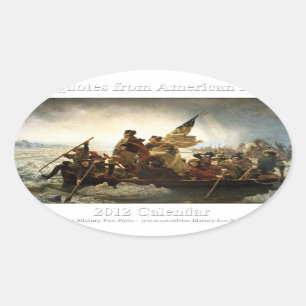 George Washington, der den Delaware-Aufkleber Ovaler Aufkleber