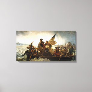 George Washington, der den Delaware-Druck kreuzt Leinwanddruck