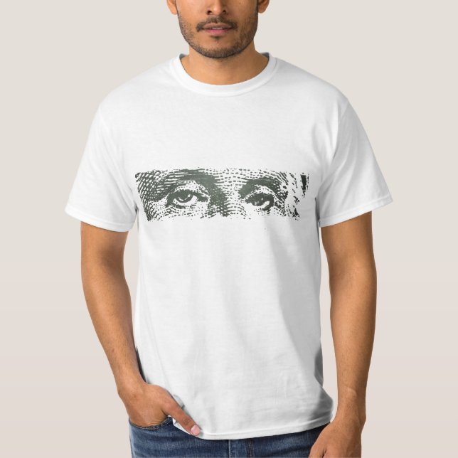 George Washington-Dollarschein-Bargeld-Geld T-Shirt (Vorderseite)