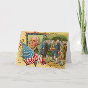 George-Washington-Einweihung Amerikanische Flagge Karte
