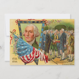 George Washington Einweihung der amerikanischen Fl Einladung