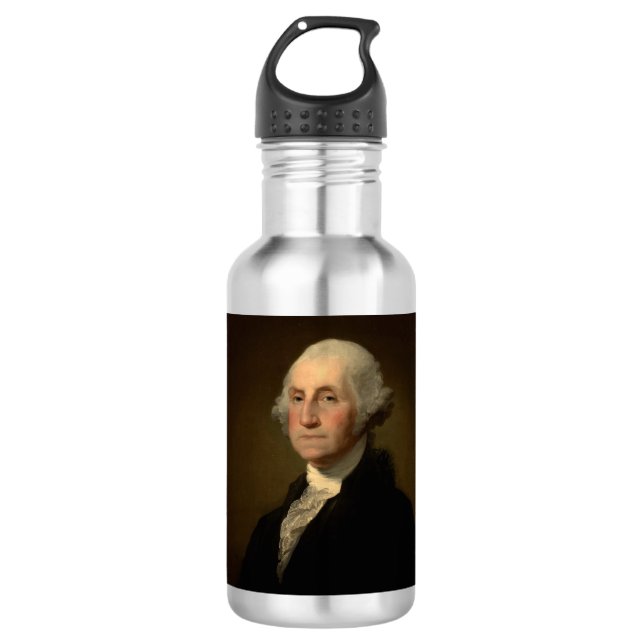 George Washington Erster amerikanischer Präsident  Edelstahlflasche (Vorderseite)