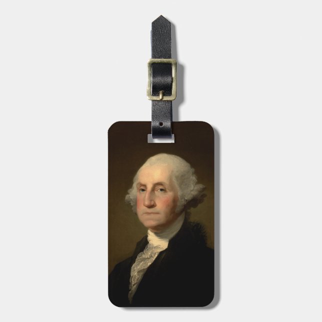 George Washington Erster amerikanischer Präsident  Gepäckanhänger (Vorderseite vertikal)