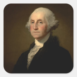 George Washington Erster amerikanischer Präsident  Quadratischer Aufkleber