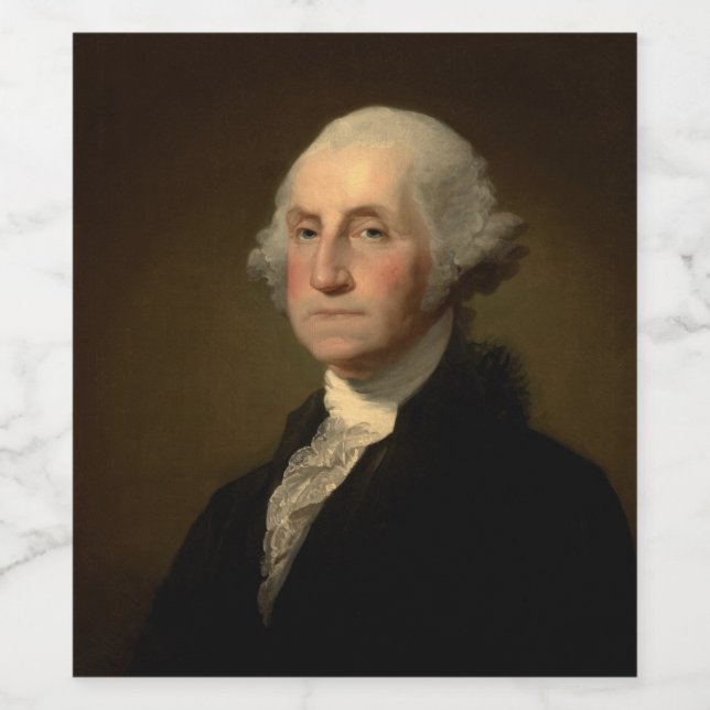 George Washington Erster amerikanischer Präsident  Weinetikett (Einzelnes Label)