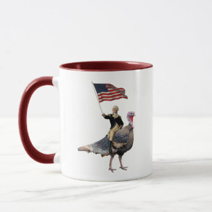 George Washington fährt mit einem türkischen Ernte Tasse