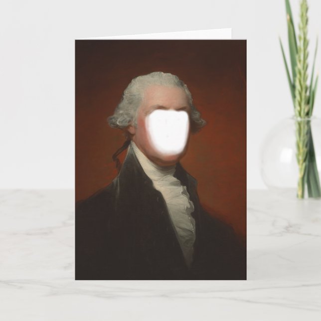 George Washington Fotobooth Place Karte (Vorderseite)