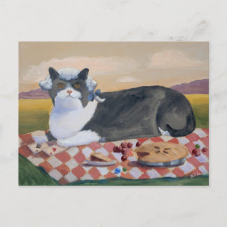 George Washington Funny Cat Postkarte