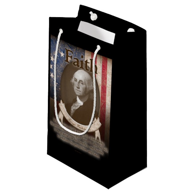 George Washington - Glaube Kleine Geschenktüte (Vorderseite Schrägansicht)