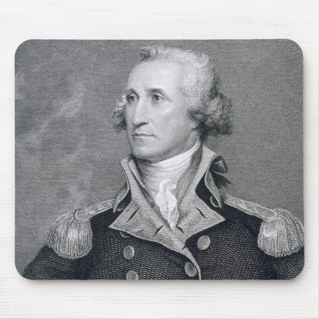 George Washington, graviert durch Asher Brown Mousepad (Vorne)