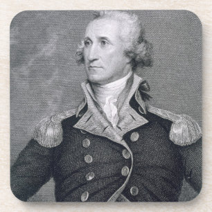 George Washington, graviert durch Asher Brown Untersetzer