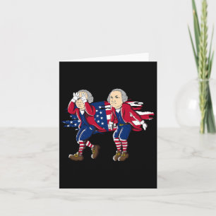 George Washington Griddy Amerikanische Flagge 4. J Karte