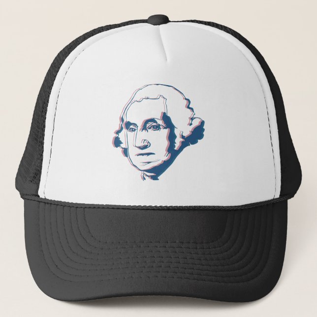 george washington in 3d truckerkappe (Vorderseite)