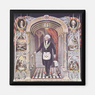 George Washington in Masonic Regelia Magnet