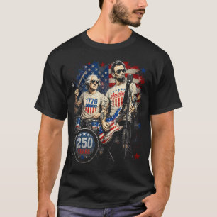 George Washington Lincoln Gitarre spielend Abe T-Shirt