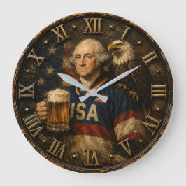 George Washington Patriotic Große Wanduhr