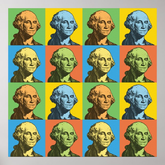 George Washington Pop-Art Poster (Vorne)