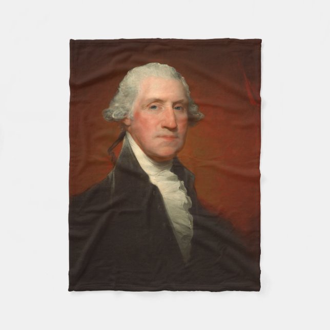 George Washington Portrait Fleecedecke (Vorderseite)