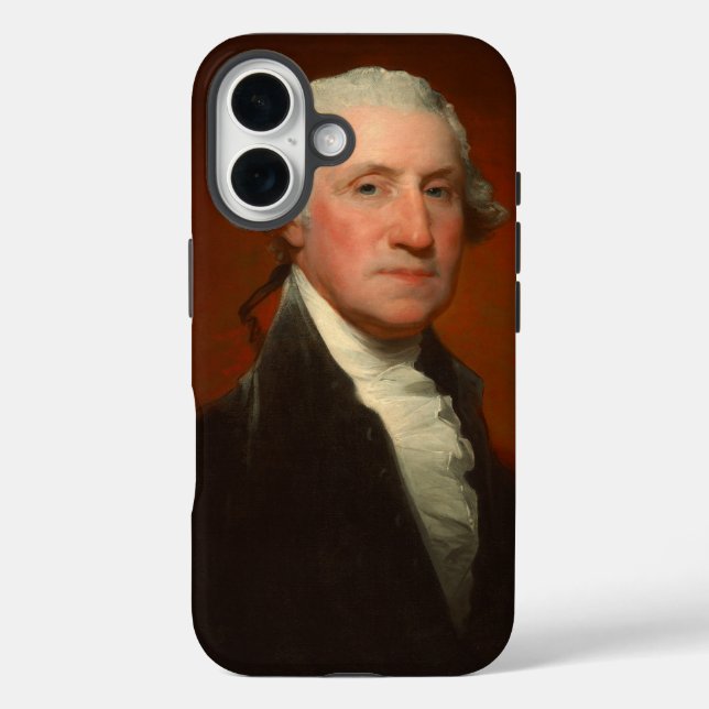 George Washington Portrait iPhone 16 Hülle (Rückseite)