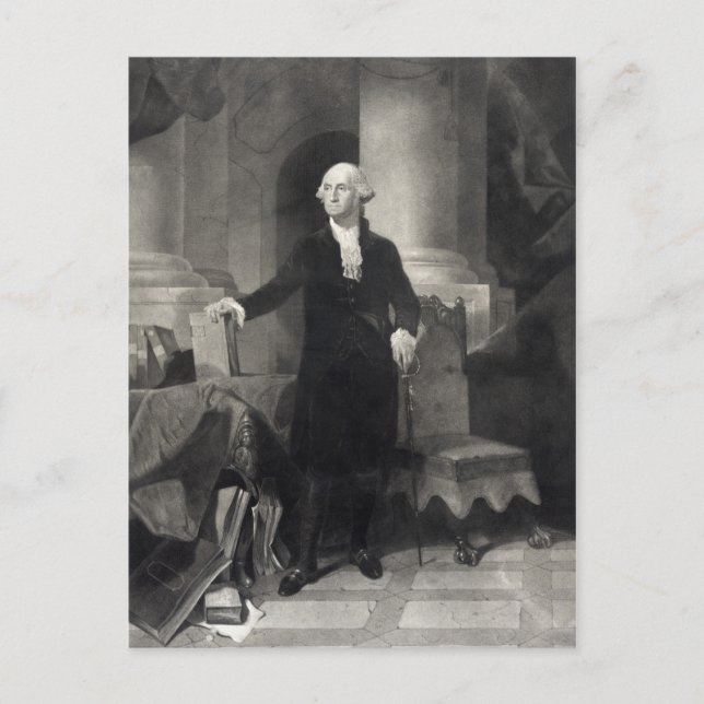 George Washington Portrait Postcard Postkarte (Vorderseite)