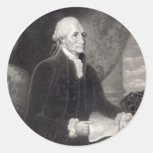 George Washington Porträt-Aufkleber Runder Aufkleber