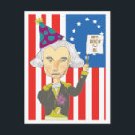 George Washington Postcard Postkarte<br><div class="desc">This George Washington design was made in general for Washington Birthday and Presidents Day but since I have decided to do a series of other Presidents as well I think they can be an everyday collectible piece such as the postcard and foto skulpture. The Birthday card can be used for...</div>