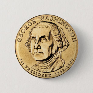George Washington Präsident $1 Coin Button