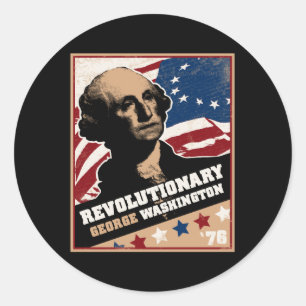 George Washington-Revolutionärs-Aufkleber Runder Aufkleber