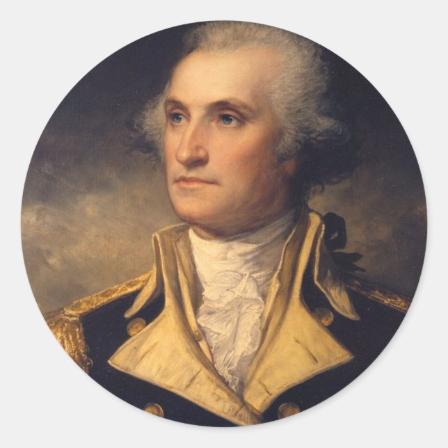 George Washington Runder Aufkleber (Vorderseite)