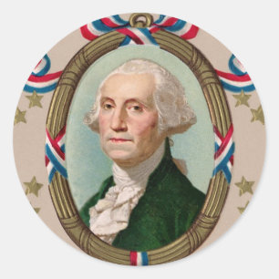 George Washington Runder Aufkleber