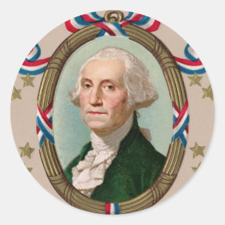 George Washington Runder Aufkleber