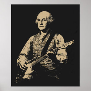 George Washington spielt elektrische Gitarre Poster