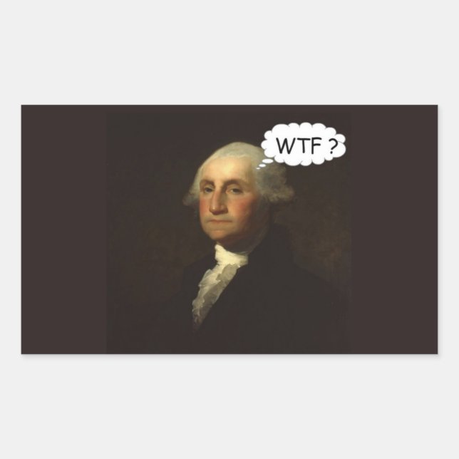 George Washington Spinning in Seinem Grab Rechteckiger Aufkleber (Vorderseite)