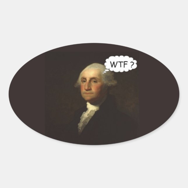 George Washington Spinning in Seinem Grave Funny Ovaler Aufkleber (Vorderseite)