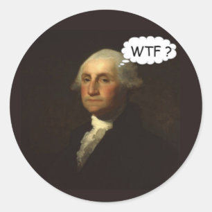 George Washington Spinning in Seinem Grave Funny Runder Aufkleber