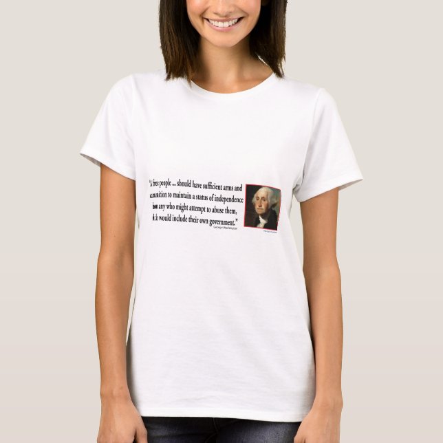 George Washington über die Rechte von Gun T-Shirt (Vorderseite)