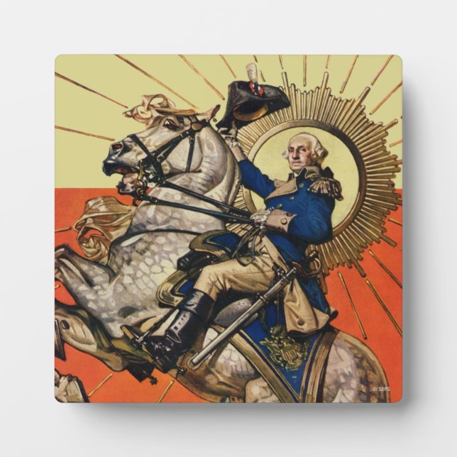 George Washington über Horseback Fotoplatte (Vorderseite)